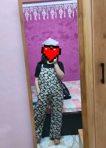 Floral Style Jumpsuit Pure Cotton