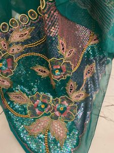Elegant Teal Saree