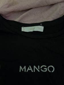 Mango Branded TShirt Black