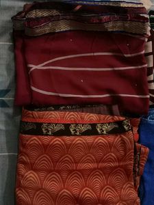 4 Sarees Combo No Blouse