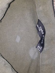 Olive Green Crop Denim Jacket