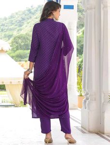 Embroidered Kurta with Pant &amp; Dupatta