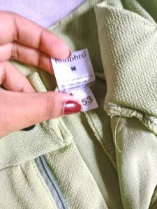 Sage Green Wide Leg Trousers