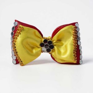 Red and Yellow Embellished Hair Bow