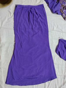 ❗ CLEARANCE ❗Purple Embroidered Mermaid Lehenga