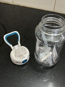 Reusable Water Bottle with Straw- New