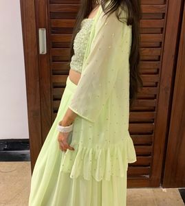 Light Green Lehnge Choli