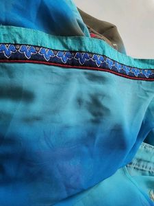 Floral Print Chiffon Saree