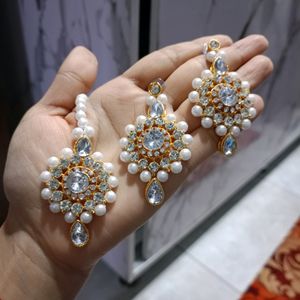 Pearl and Stone Jewelry Set