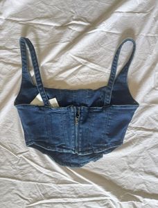 ZARA Denim Crop Top