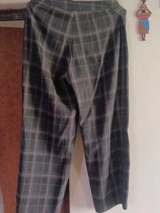 High Waist Plaid Trousers