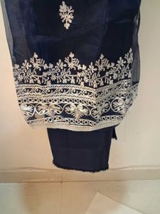 Elegant Navy Blue Kurta Material