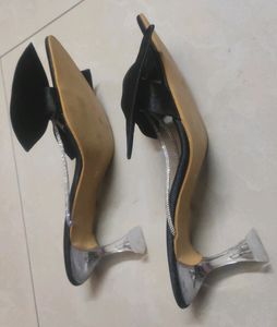 Rhinestones Heels With Bow