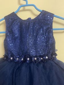 Max Brand Sparkly Navy Blue Dress For 3-4yrs