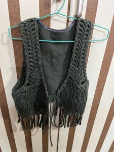 Crochet Fringe Vest