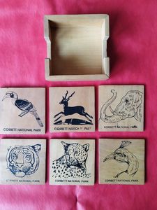 Wooden tea coaster