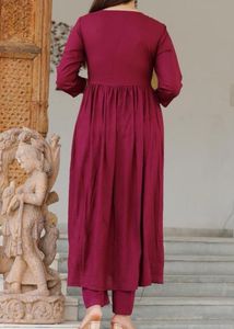 Boutique Made Elegant Purple Alia Style Suit