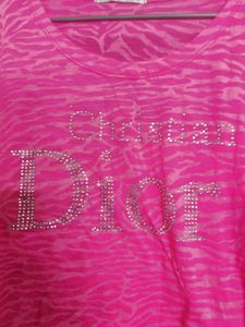 Pink Colour Tshirt For Girls Or Women