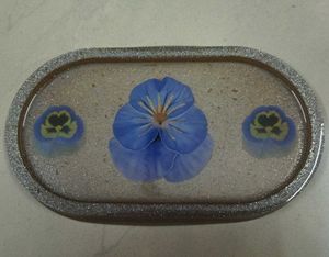 Floral Decorative Resin Tray