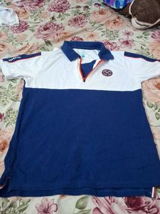 Stylish Polo T-Shirt - Blue &amp; White