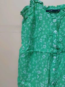 Green Floral Tank Top