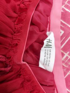 H&amp;M Girls Red Tulle Skirt