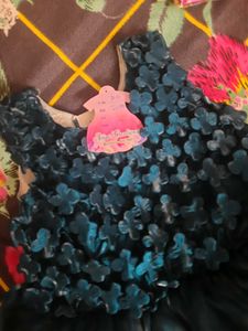 Teal Tulle Flower Girl Dress