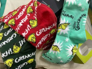Grinch Socks - Fun Holiday Trio Sock