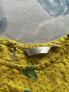 Yellow Embroidered Kurti