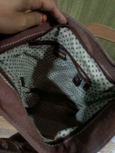 Imported Crossbody Bag with Lizard Design