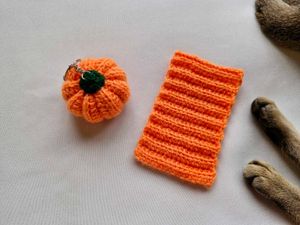 Crochet Pumpkin Keychain