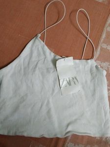 Zara White Crop Top