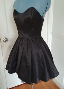 Black Strapless Bow Elastic Tulle Cocktail Party