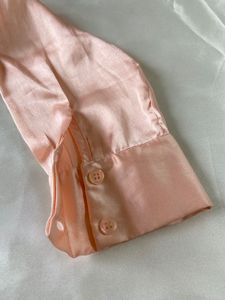 Tokyo Talkies Peach Satin Shirt