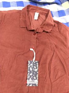 Maroon Button-Down Shirt