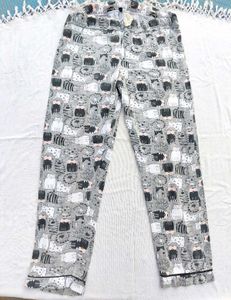 Cat Print Pajama Pants Cute