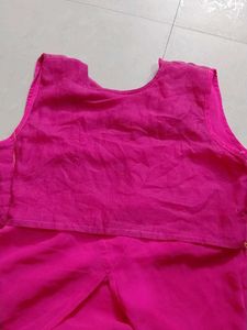 Pink Sheer Sleeveless Top