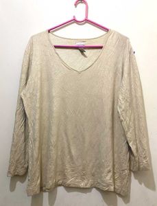 Beige Long Sleeve Top till 40 stretchy