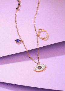 Gold Plated Evil Eye Pendant 🧿