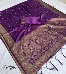 New Women Satin Silk Sarees