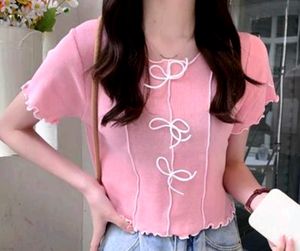 Korean Pink Bow Top