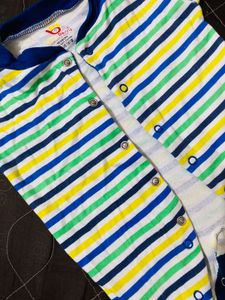 Cute Striped Baby Romper