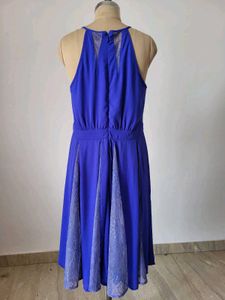 Cobalt Blue Lace Inset Dress