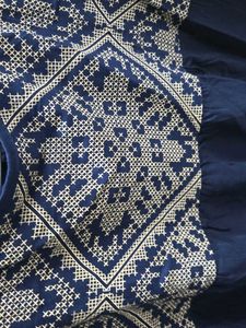 Navy Printed Top