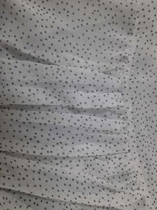 Casual White Top With Small Black Dots