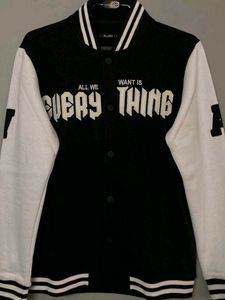 ZUDIO Unisex Premium Black Varsity jacket