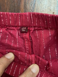 Brown Floral Print Kurta Set