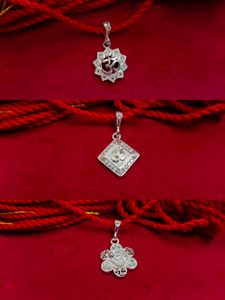 Real Silver Om Pendants 3pis