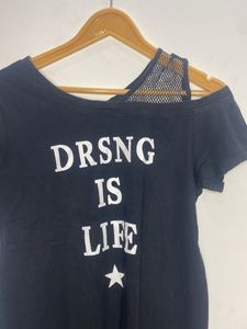 Black Graphic Mini Dress