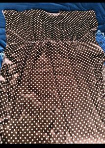 Brown Polka Dot kaftan nighty